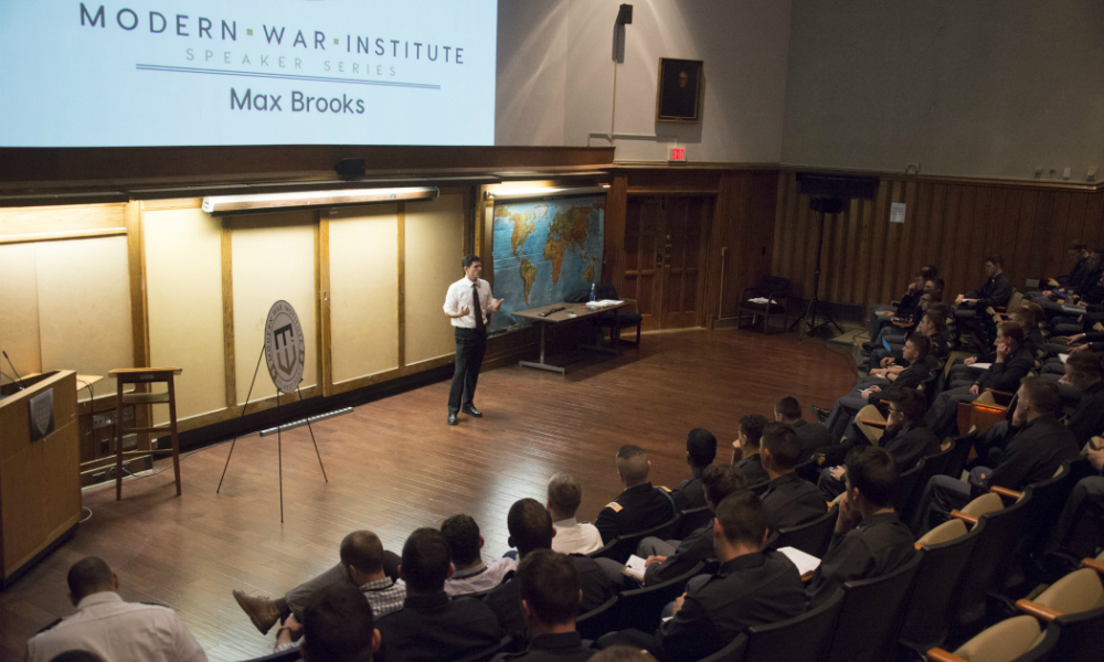 Max Brooks Talks Creativity with Cadets