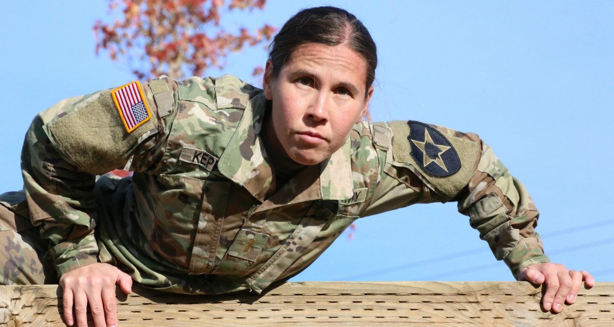 Soldier focuses on setting example for future female combat troops, Article